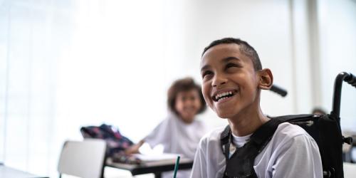 Child in a wheelchair in an education and care setting